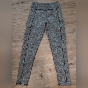 Grey Soft Leggings Pockets on both sides